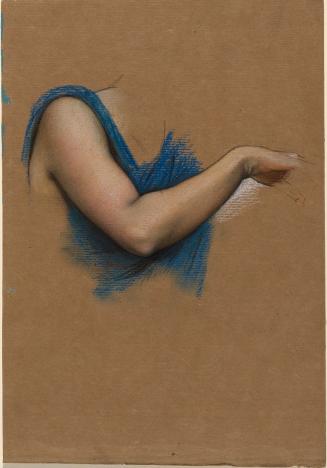 Study of a Right Arm Against a Blue Tunic