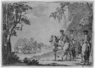 Horsemen and a Wagon