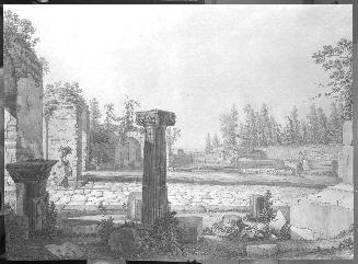 Italian Landscape with Figures and Ruins