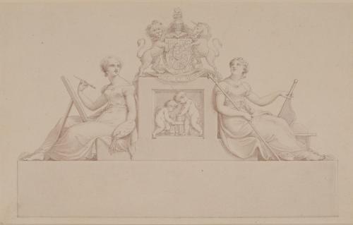 Design for a Monument with Royal Arms