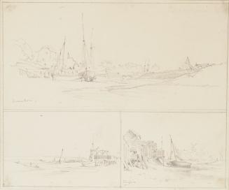 Sheet with Three Boat Scenes