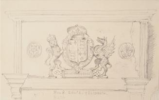 Sketch of an Architectural Panel with the Royal Arms
