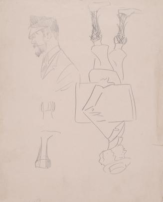 Man with Portfolio and Other Sketches