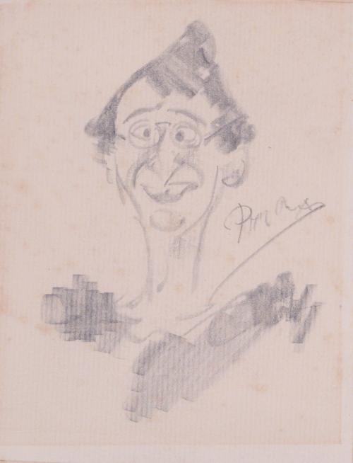 Caricature of Lady with Pince-nez