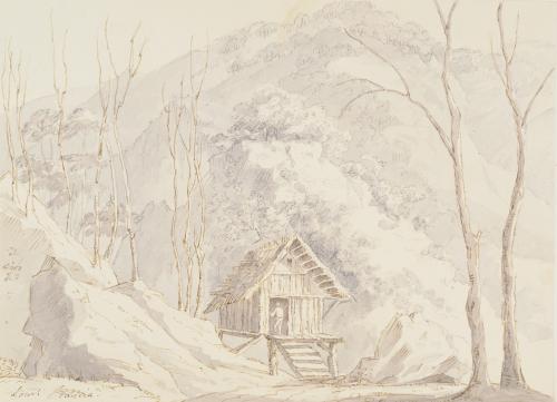 Swiss Landscpe with Cottage on Stilts