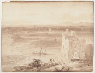 Coastal View with Foreground Castle