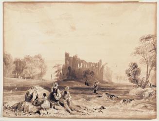 Ruined Castle with Figures in Foreground