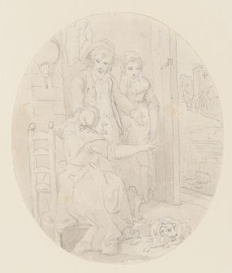 Cottage Interior with Figures