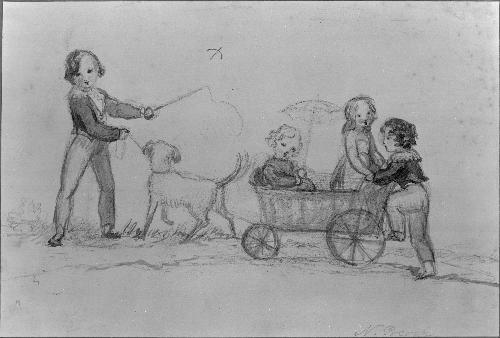 Pocock Children and Dog Cart