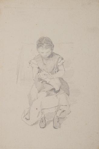 Seated Girl with Cat