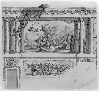 Design for a Staircase Wall with Rape of Europa