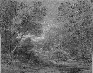 Woodland Pool with Seated Herdsman