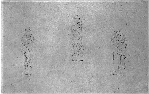 Designs for Figures of Sculpture, Painting, Architecture, History, Astronomy, and Geography