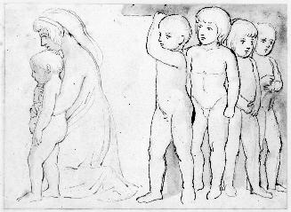 Mother and Child and Group of Four Children