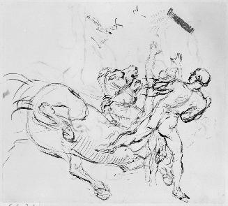 Study of Men and a Horse