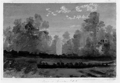 Ghostly Figure in a Wooded Landscape