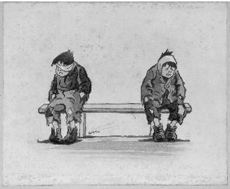Two boys on a bench