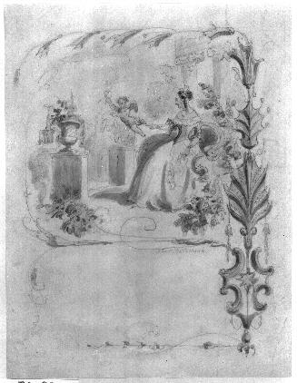 Frontispiece with a Lady and Cupid