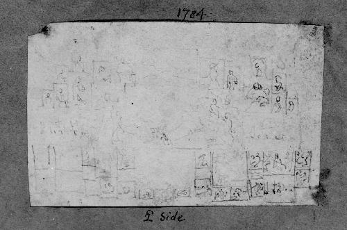 Sketches by E. F. Burney from Pictures Exhibited in the Royal Academy 1780-84 [no. 1 of 116 drawings]