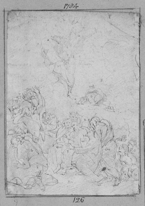 Sketches by E.F. Burney from pictures exhibited in the Royal Academy 1780-84 [no. 9 of 116 drawings]