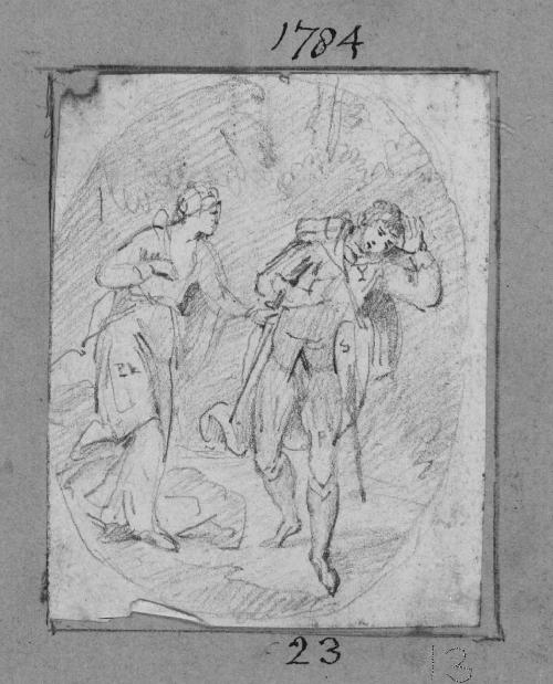 Sketches by E.F. Burney from pictures exhibited in the Royal Academy 1780-84 [no. 13 of 116 drawings]