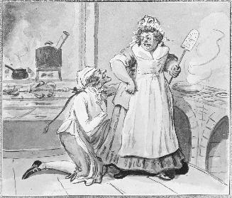 French Emigrant Cook Begging for a Slice of English Beef