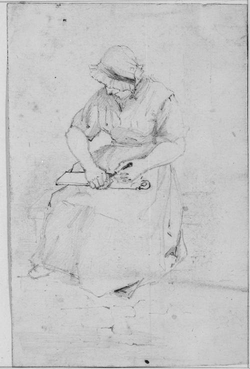 Seated Woman Working
