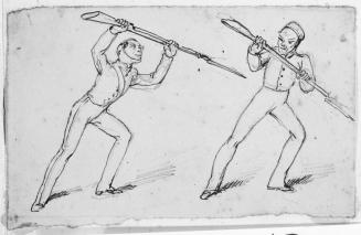 Two Soldiers Practicing with Bayonets