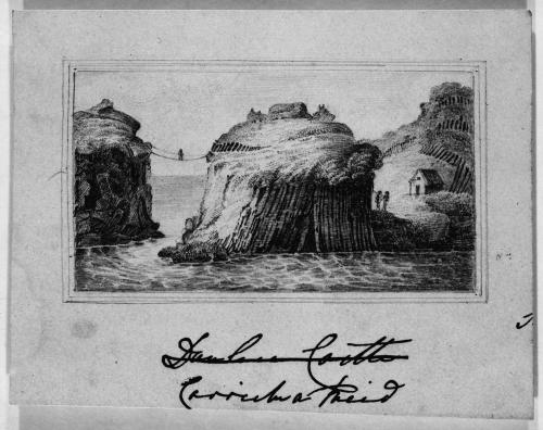 Footbridge Between Coastal Rocks