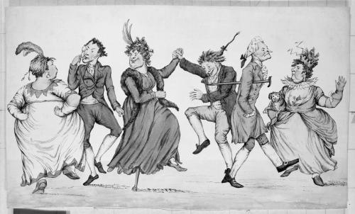 Caricature of Dancing Couples