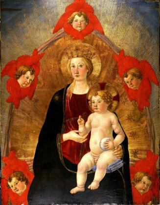 Madonna and Child in Glory [fragment from an altarpiece]