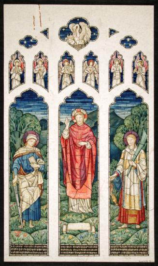 Saint Alban; Christ Blessing; Saint Stephen