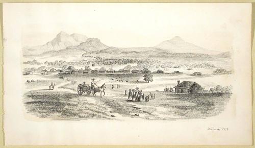 Landscape with Hills, Houses, and Four Figures, December, 1872