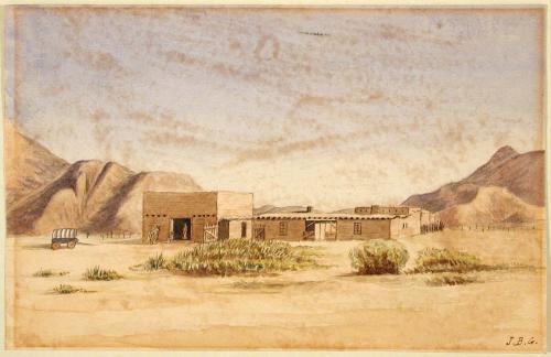 Sacaton Stage Station near the Pima Villages, Arizona, in 1876