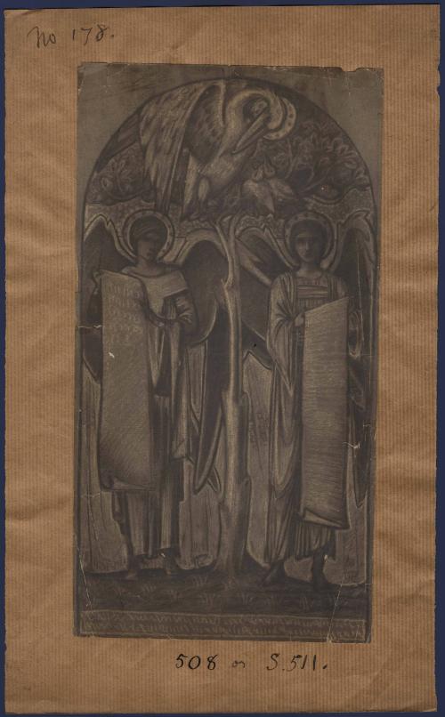 Pelican with Young, Two Angels
