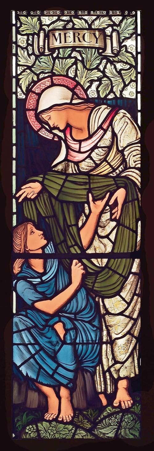 Mercy Panel from the David Healey Memorial Window from the Unitarian Chapel, Heywood, Lancashire