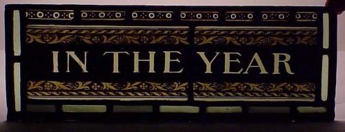 In the Year Panel from the David Healey Memorial Window from the Unitarian Chapel, Heywood, Lancashire