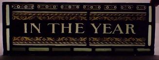 In the Year Panel from the David Healey Memorial Window from the Unitarian Chapel, Heywood, Lancashire