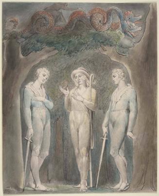 Illustration 4 to Milton's "Comus": The Brothers Meet the Attendant Spirit in the Wood