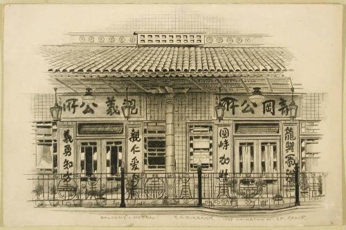 Balcony - Hotel, Chinatown, S.F., Calif.