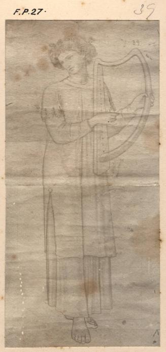 Minstrel Angel Playing Harp