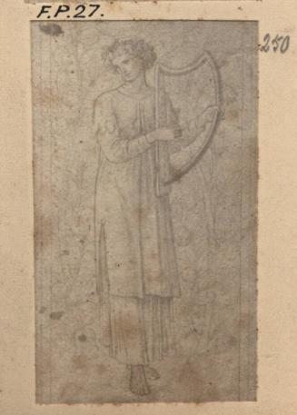 Minstrel Figure with Harp