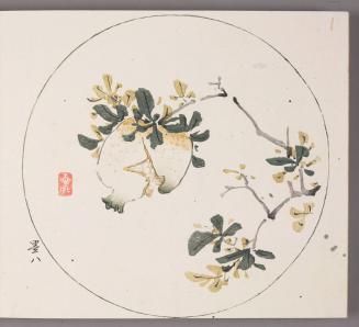 Pomegranate Branch in Round Design