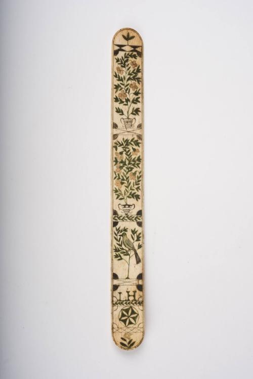 Scrimshaw Busk with Initials "LH"