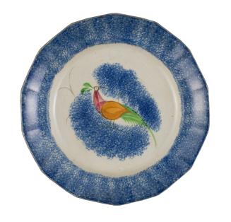 Plate with peafowl decoration