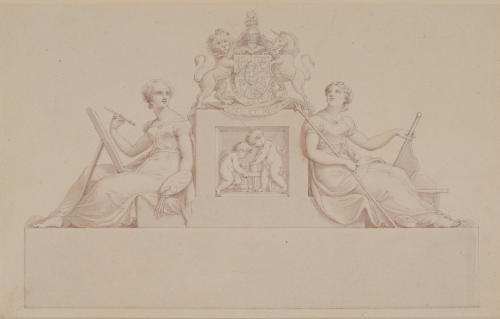 Design for a Monument with Royal Arms