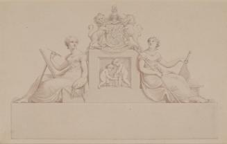 Design for a Monument with Royal Arms