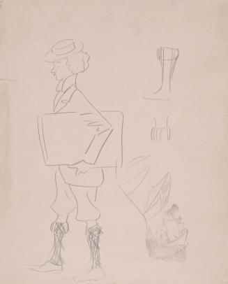 Man with Portfolio and Other Sketches