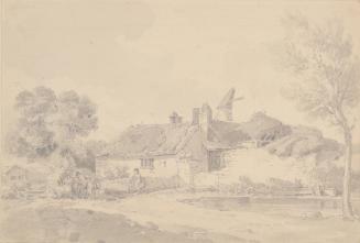Landscape, Farmyard with Figures