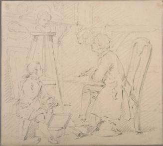 Young Artists: Boy Sketching and Boy Sharpening a Pencil